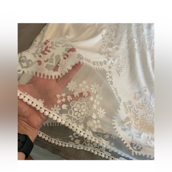 🍎California Moon Rise Bohemian Lace mini dress 🌱sz Medium - Picture 5 of 6